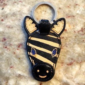 Authentic Coach Zebra Keychain